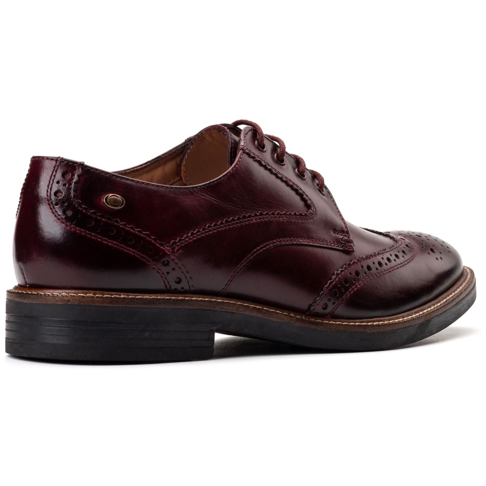 Base London York Leather Men's Bordo Brogues Shoes