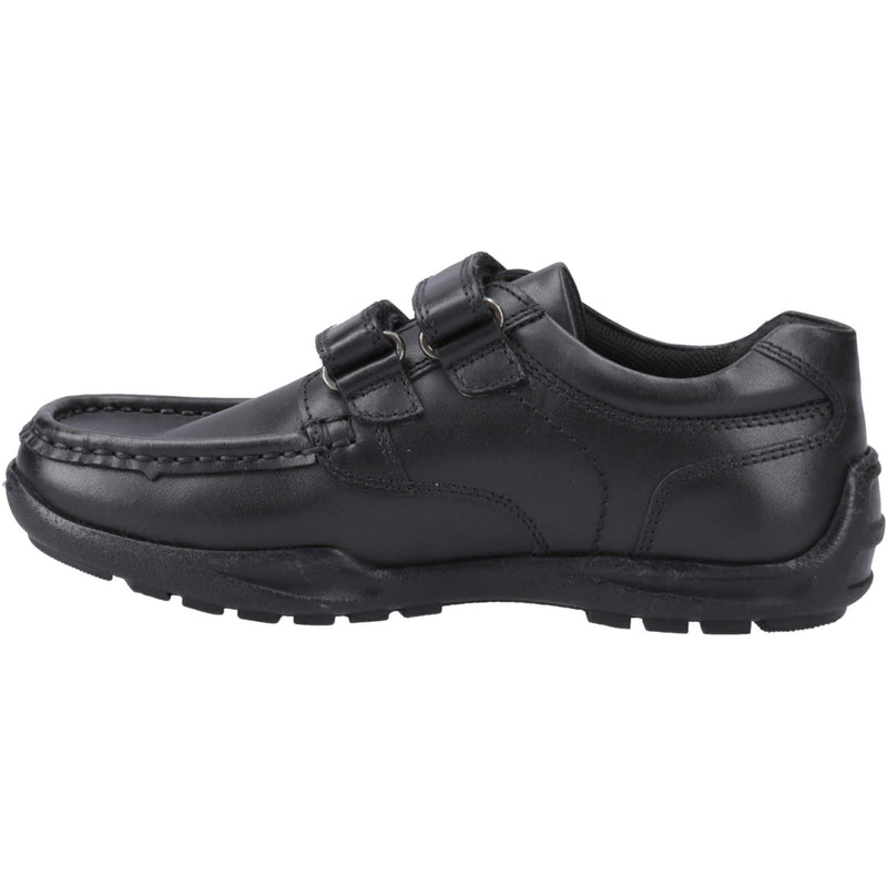 Hush Puppies Maddox Leather Junior Black Shoes