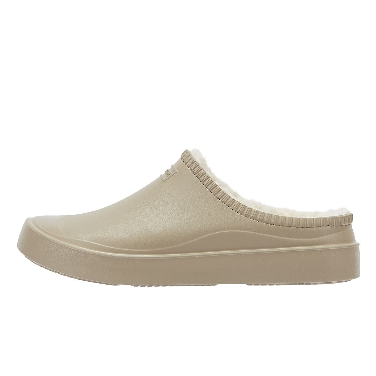 Hunter Bloom Lined Mule Alloy White Clogs