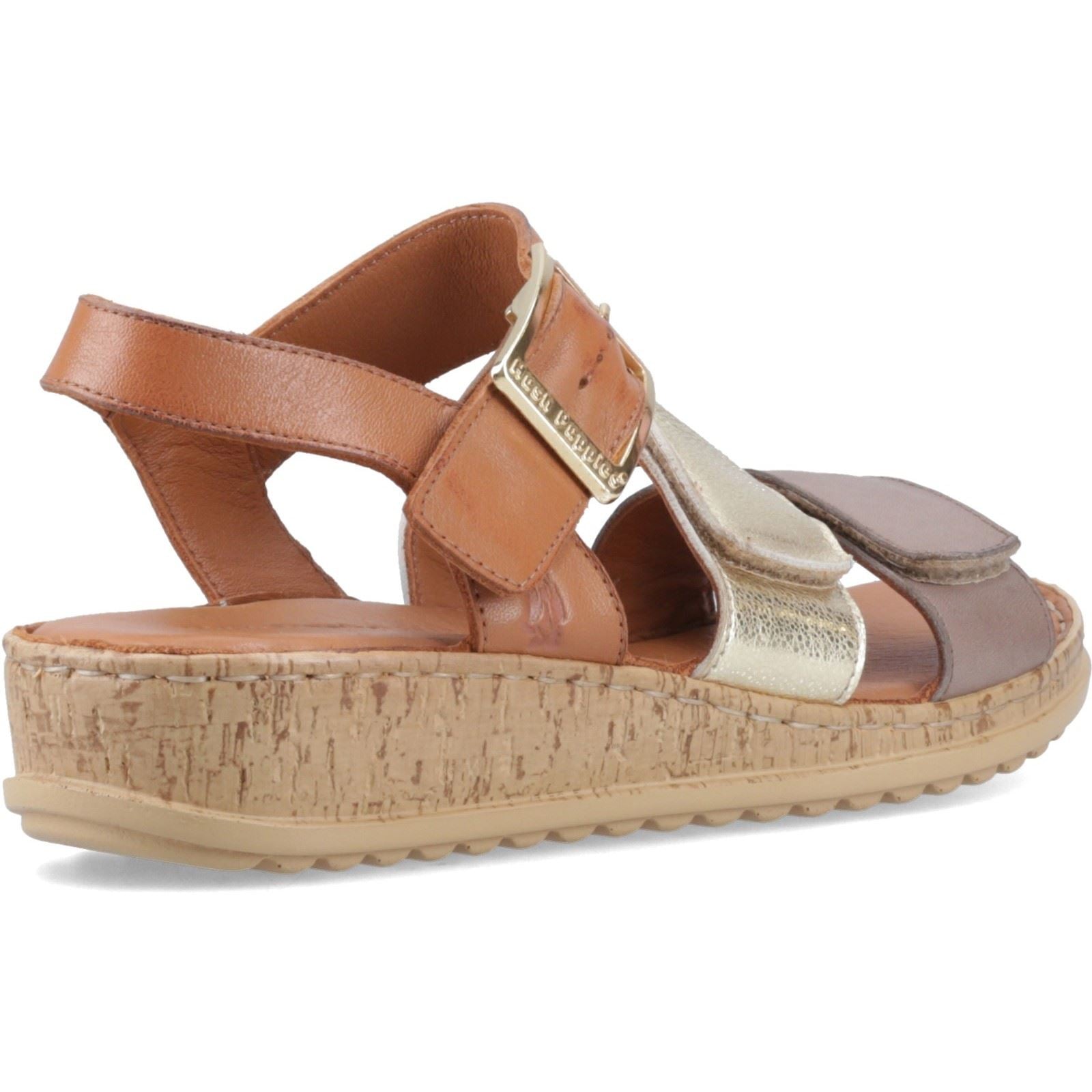 Hush Puppies Eliana Sandal Leather Women's Gold Sandals