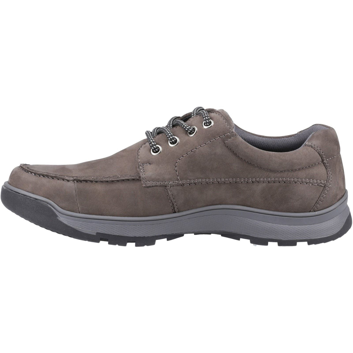 Hush Puppies Tucker Lace Leather Men's Grey Nubuck Lace-Up Shoes