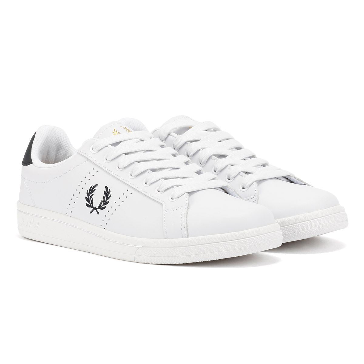 Fred Perry B721 Leather Men's White/Navy Trainers