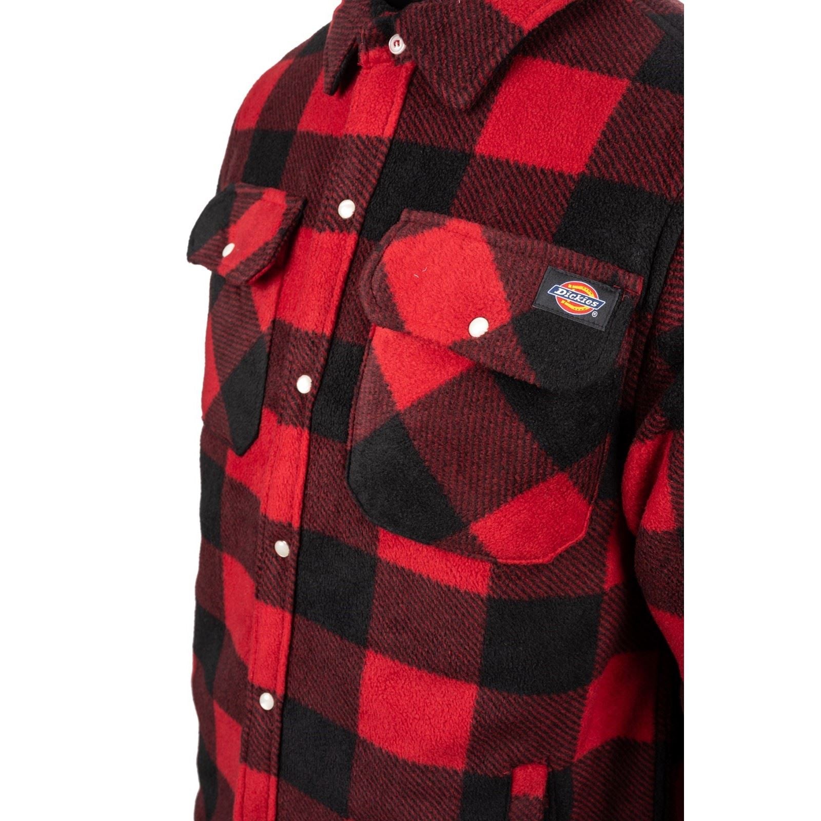 Dickies Portland Synthetic Men's Red Casual Shirt