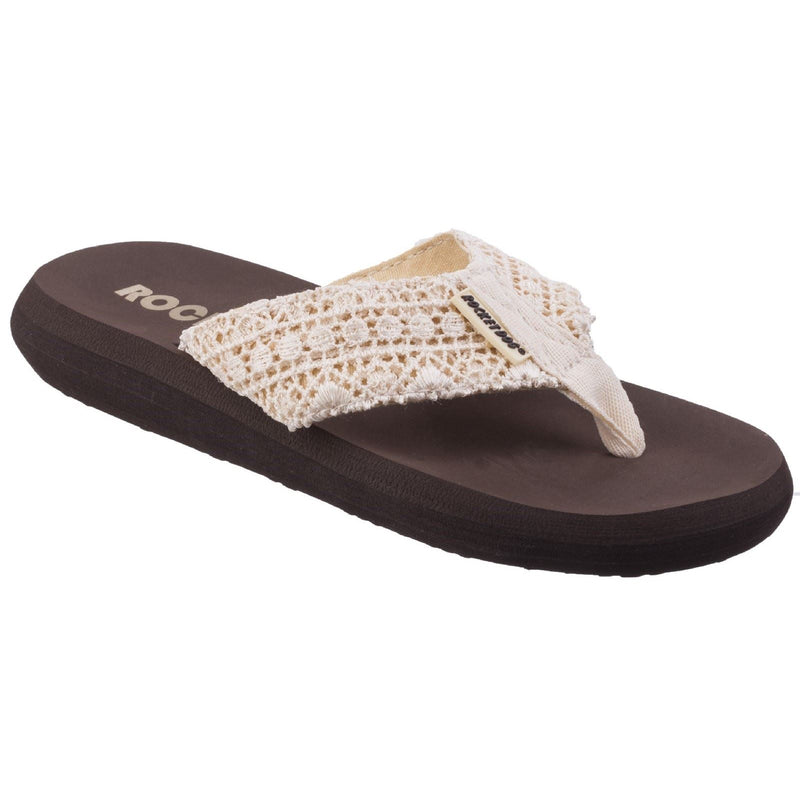 Rocket Dog Spotlight Lima Fabric Women's Natural Multi Flip Flops