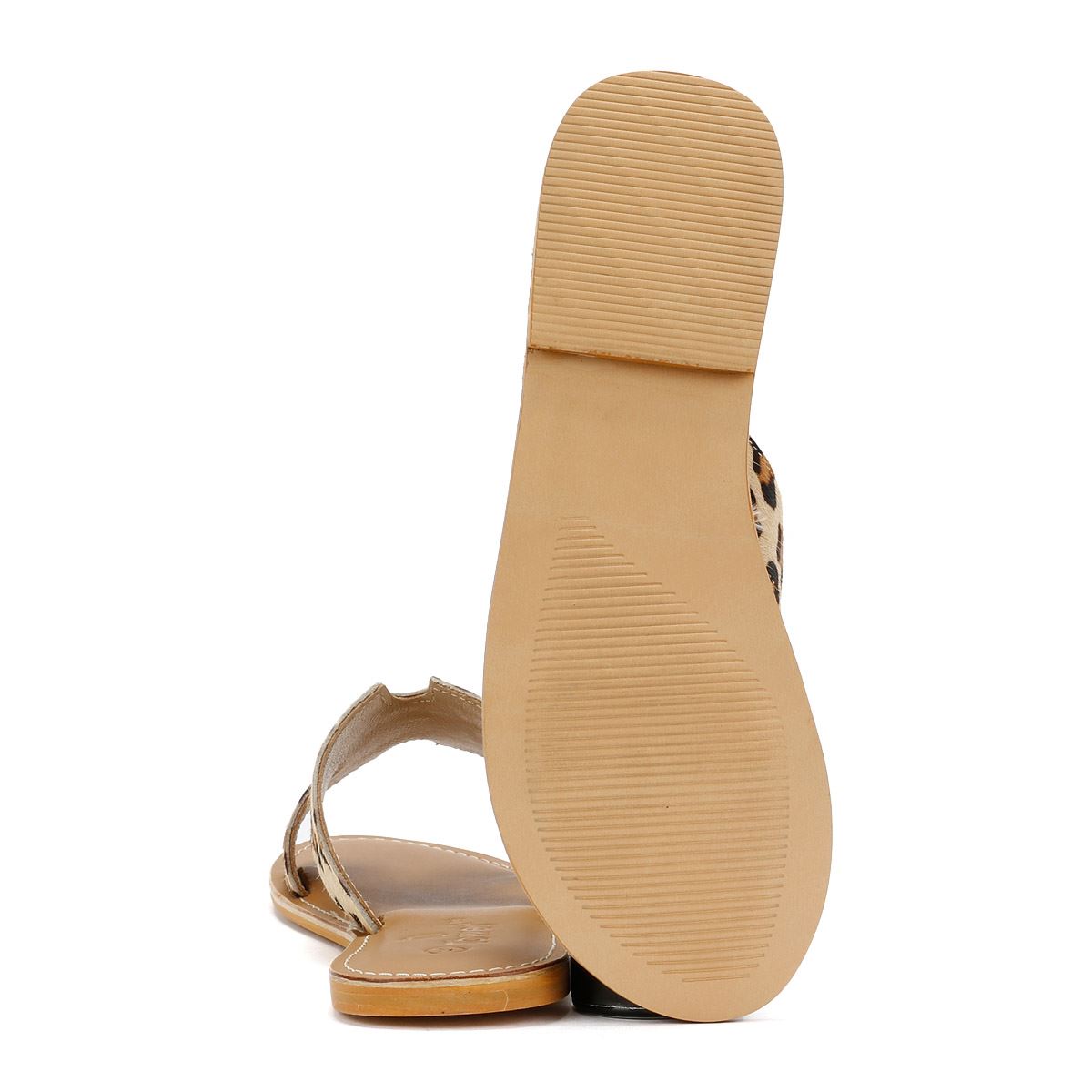 Tower London Cut Out Leather Women's Leopard Print Mules