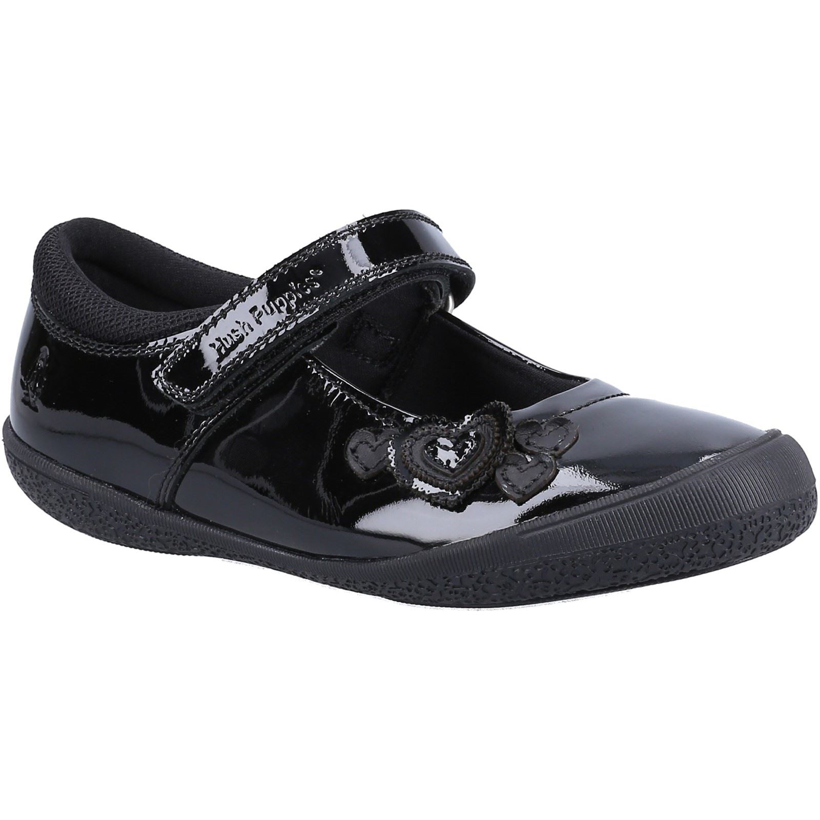 Hush Puppies Rosanna Patent Leather Junior Black Shoes