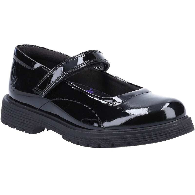 Hush Puppies Tally Junior Patent Leather Junior Patent Black Shoes