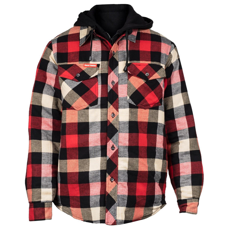 Hard Yakka Quilted Flannel Shacket Men's Red Shirt Jacket