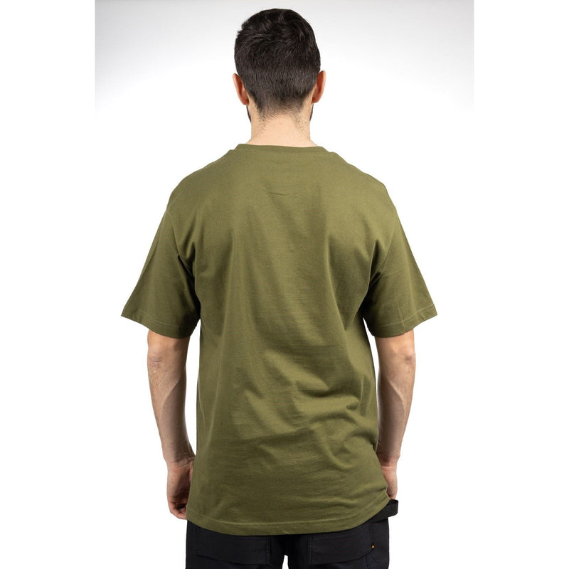 Caterpillar Trademark Logo Cotton Men's Green T-Shirt