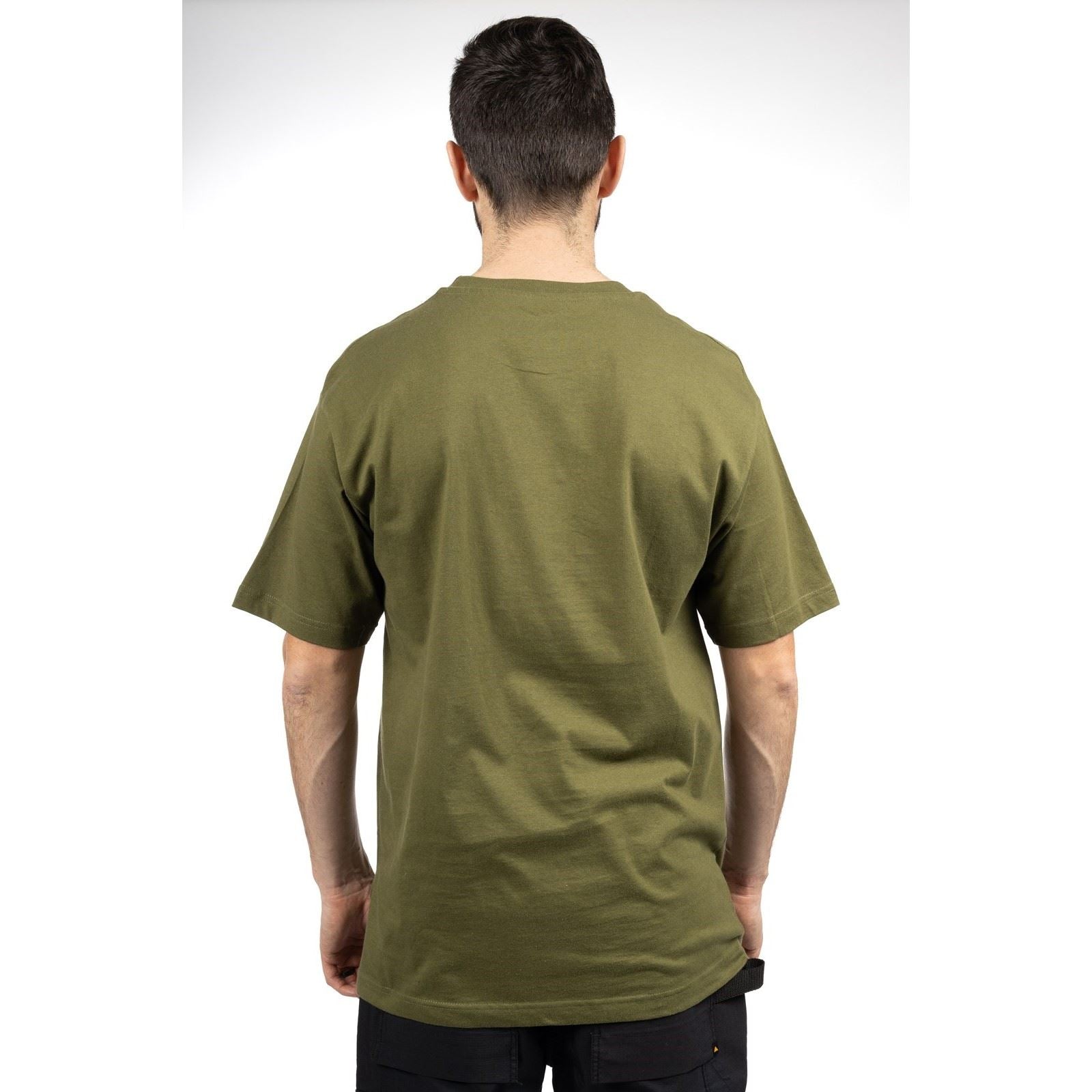 Caterpillar Trademark Logo Cotton Men's Green T-Shirt