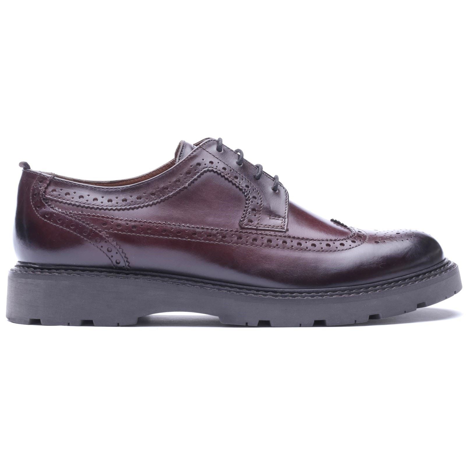 Base London Phase Leather Men's WASHED BROWN Brogues Shoes