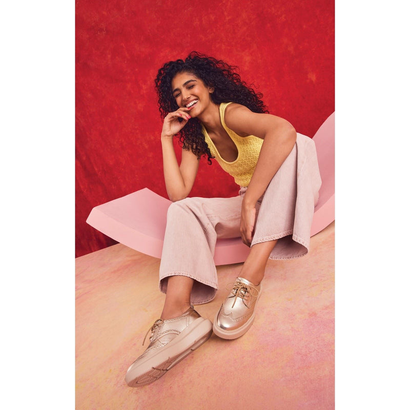 Hush Puppies Joy Penny Leather Women's Champagne Loafers