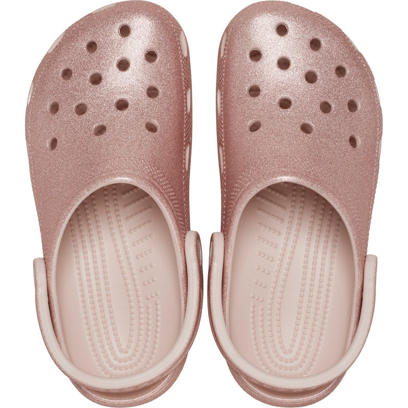 Crocs Classic Glitter Synthetic Quartz Clogs