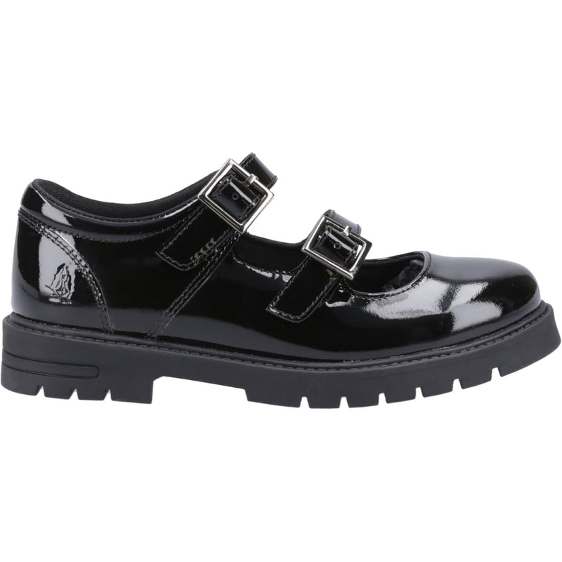 Hush Puppies Ella Patent Leather Youth Girl's Black Shoes