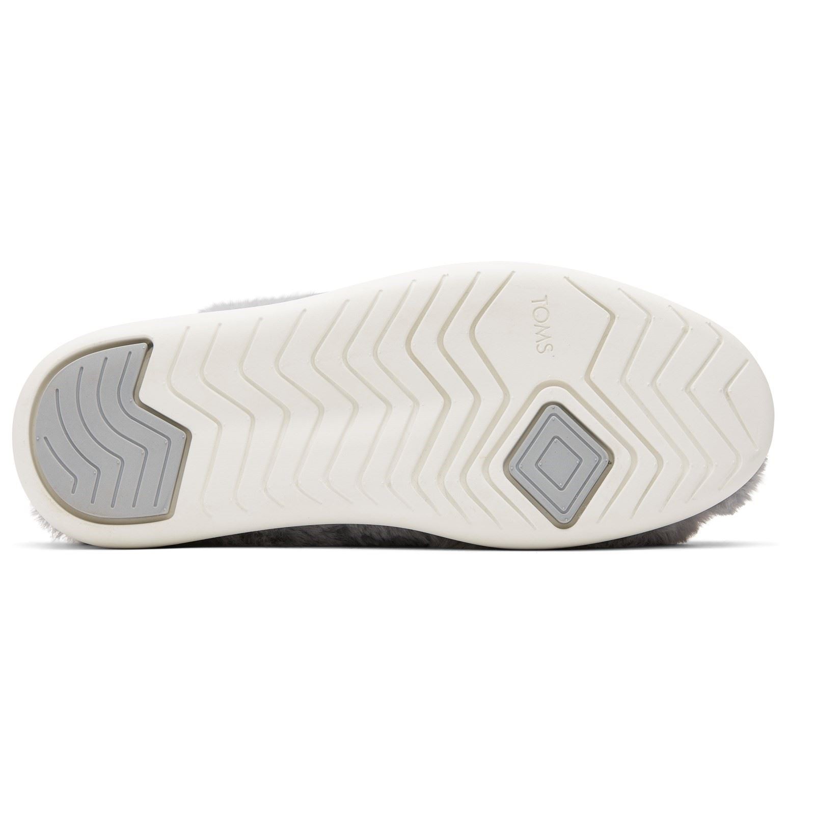 TOMS Alpargata Mallo Polyester Faux Fux Women's Mid Grey Faux Fur Mules