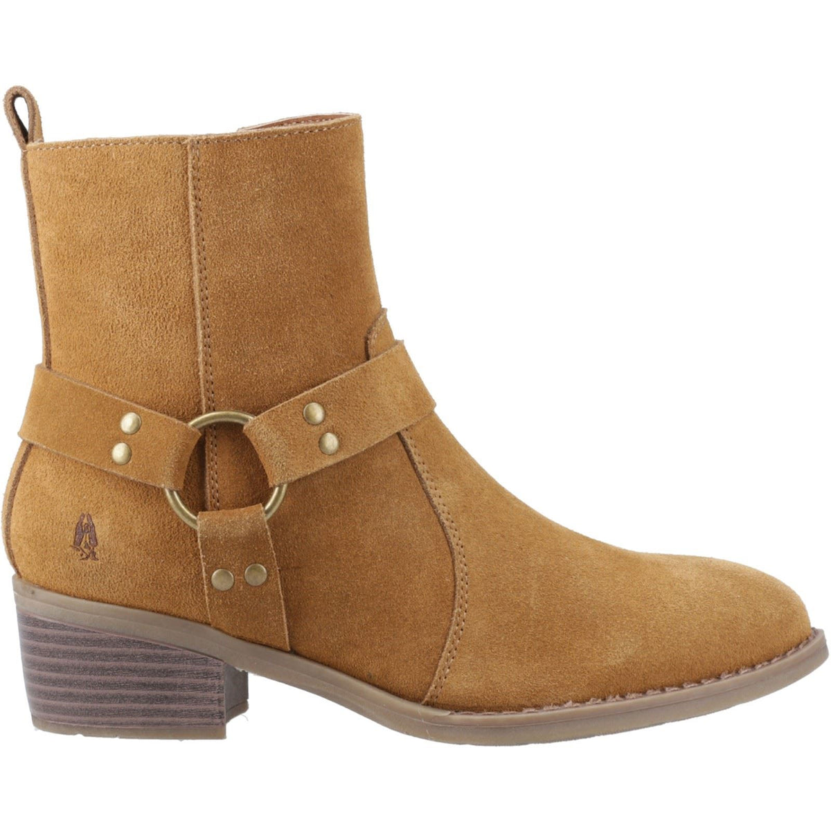 Hush Puppies Iria Suede Women's Tan Heeled Ankle Boots