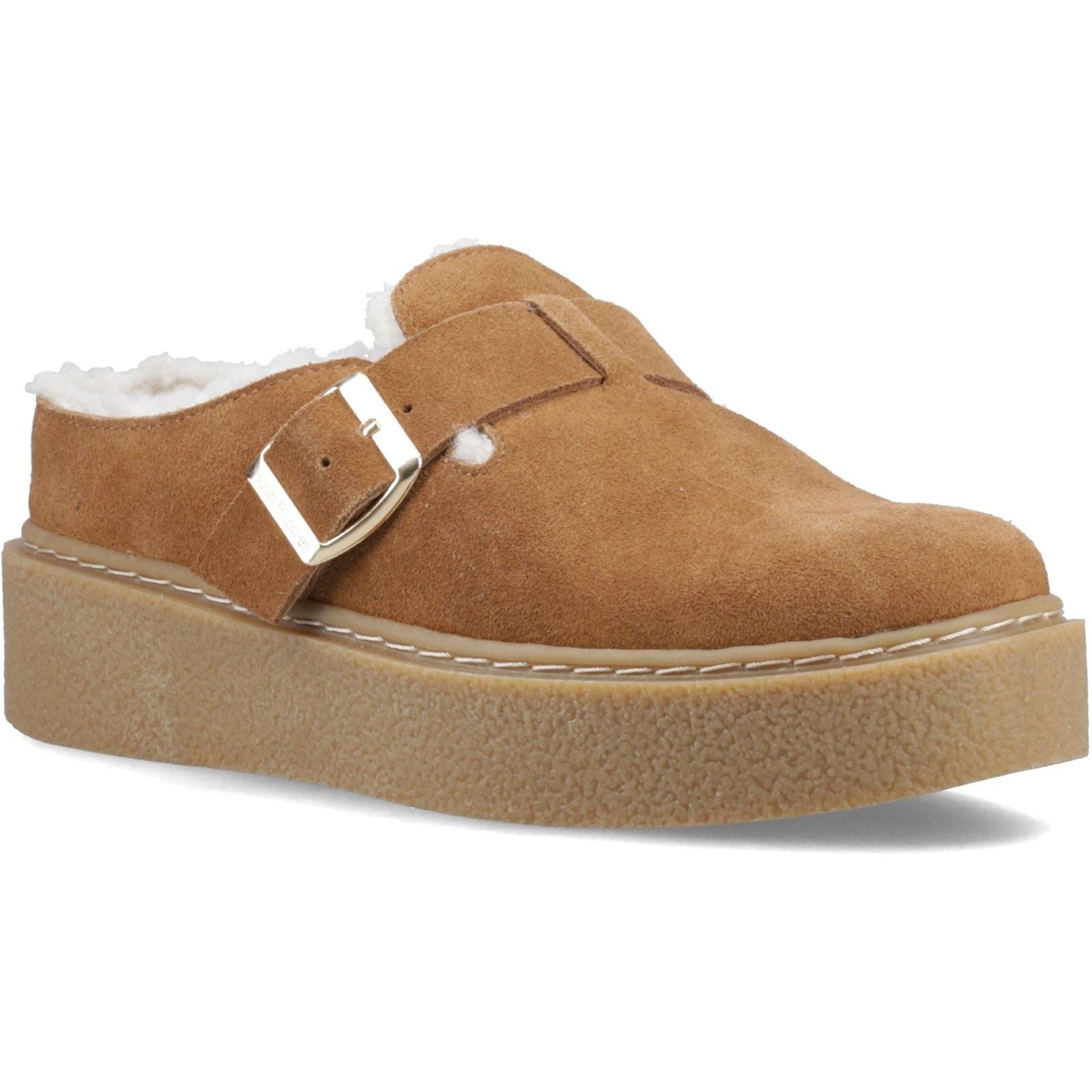 Hush Puppies Blanche Fur Leather Women's Tan Shoes