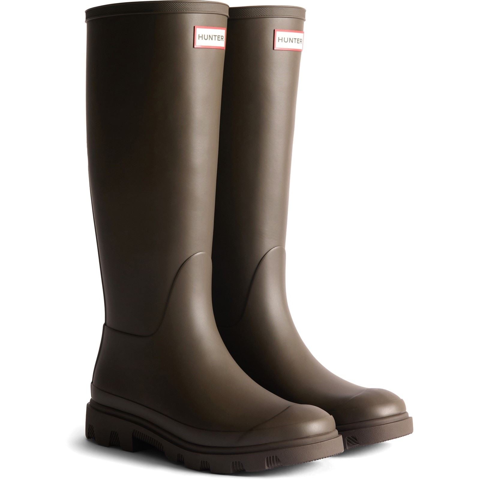 Hunter Downpour Tall Boot Rubber Men's Chocolate Brown Wellington Boots