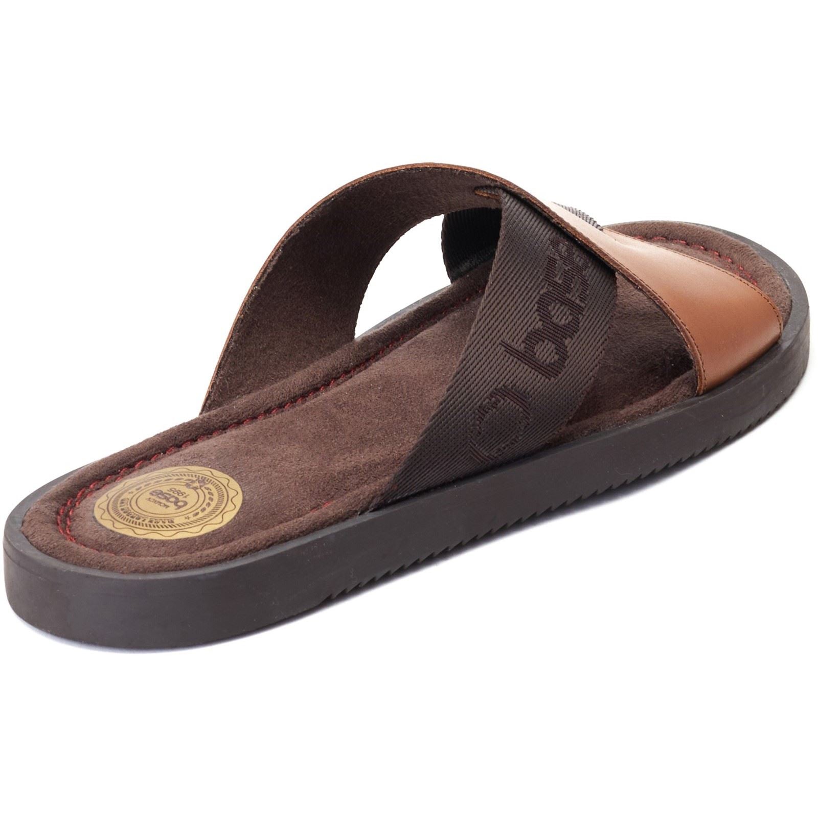 Base London Webb Leather Men's Burnt Tan Sandals