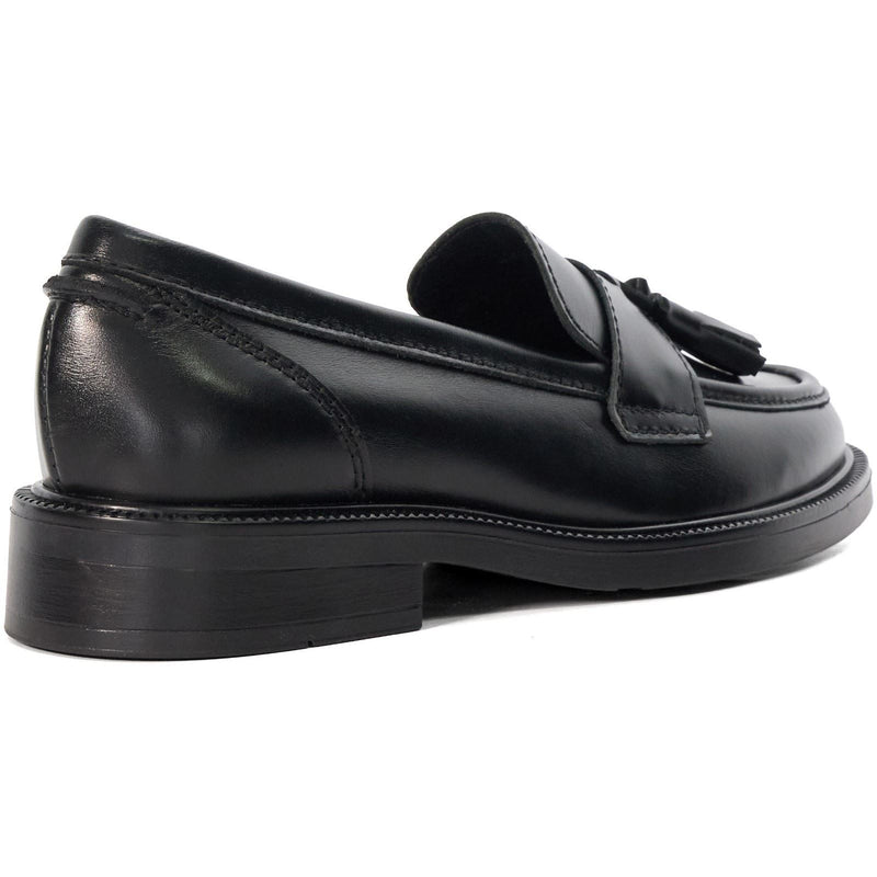 Dune Garda Leather Women's Black Loafers
