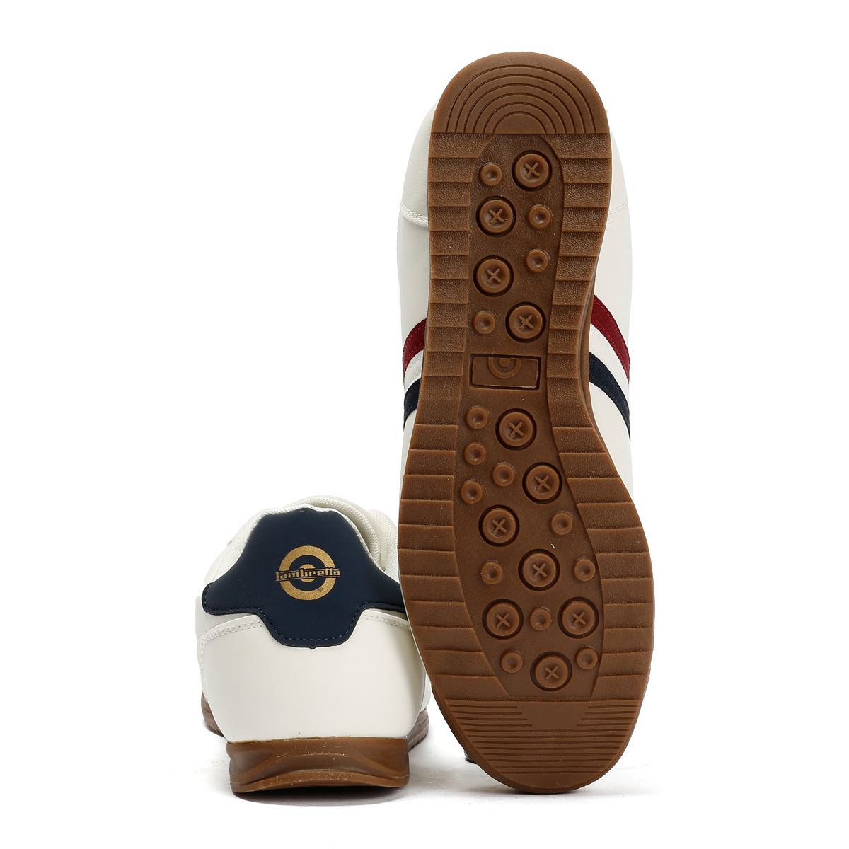 Lambretta Tackle Men's White/Navy Trainers