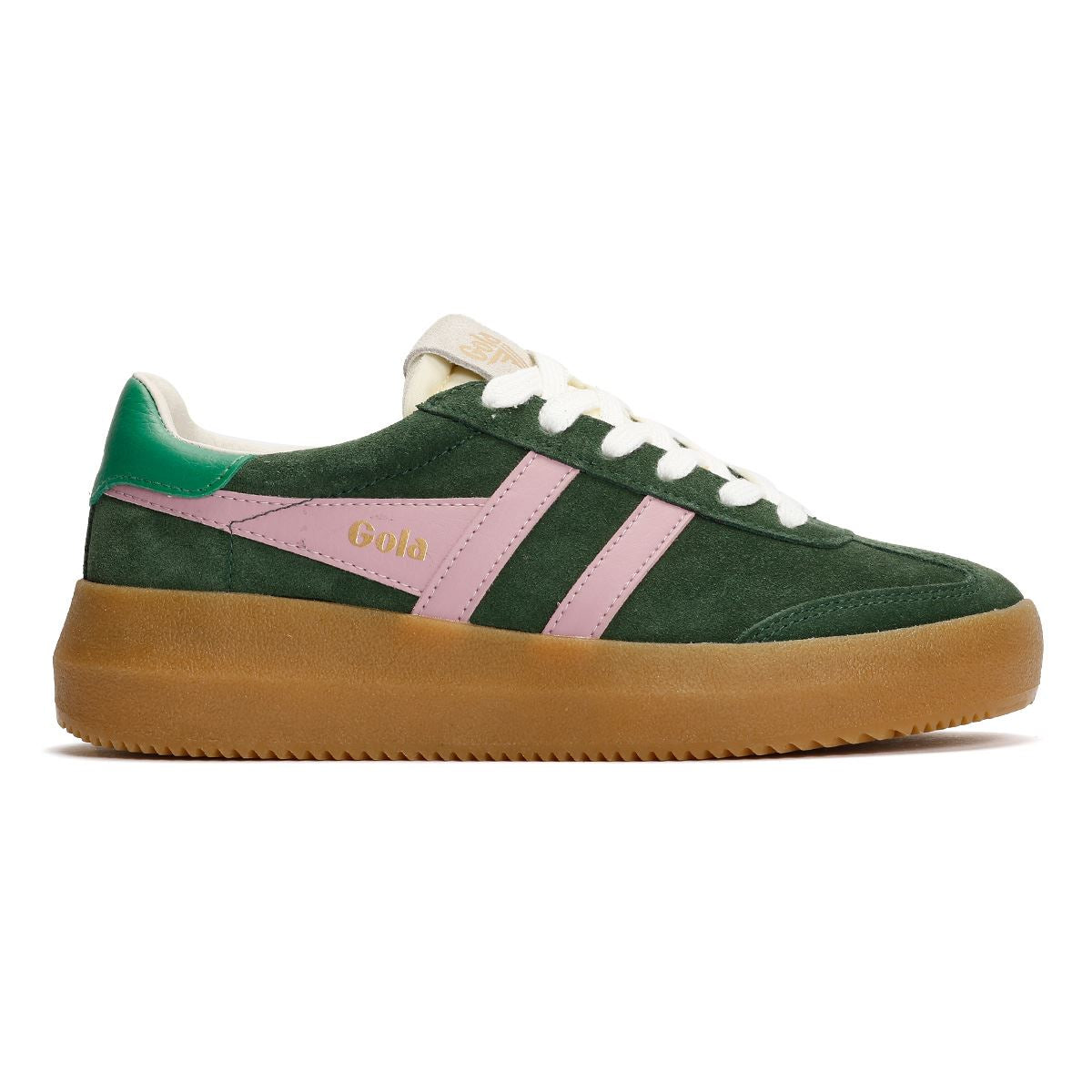 Gola Athena Suede Women's Evergreen/Candy/Jade Trainers