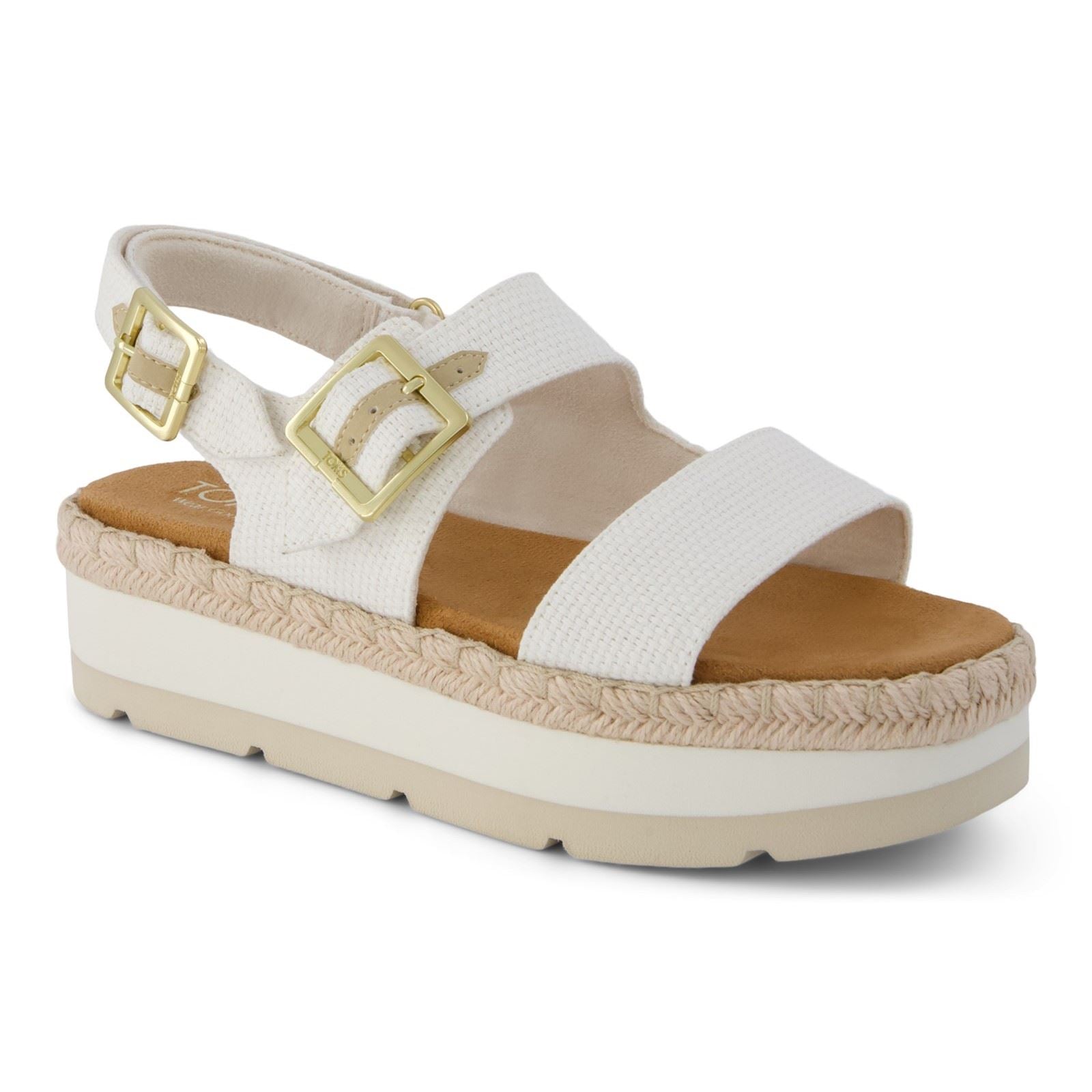 TOMS Giana Textile Women's White Beachside Sandals