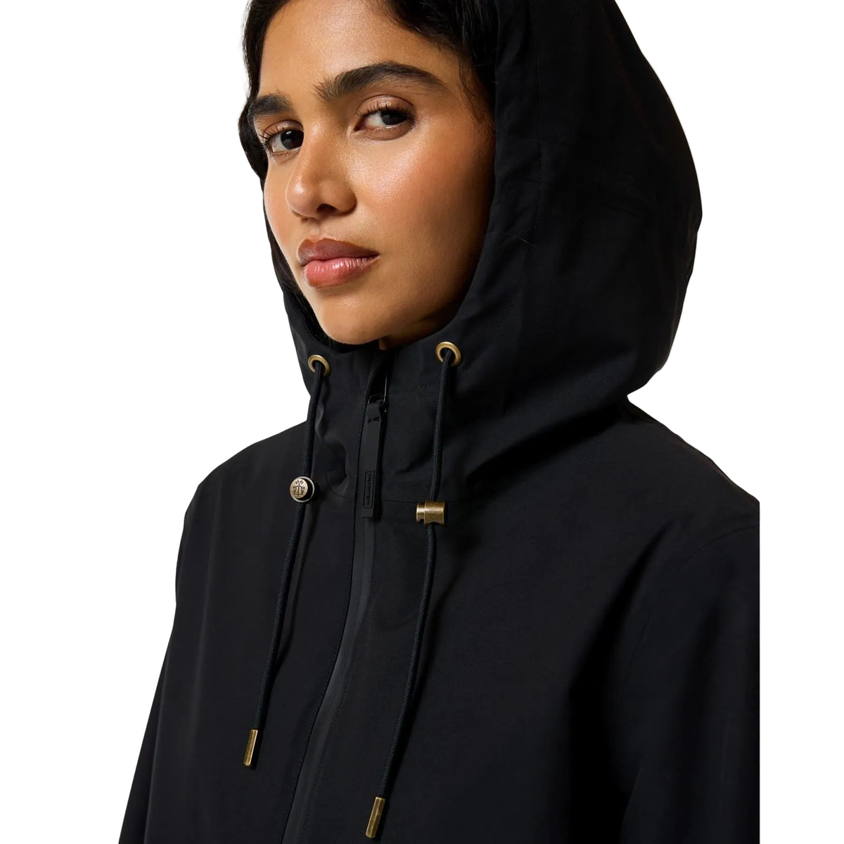 Hunter Originals Long Waterproof Jacket Women's Black Rain Jacket