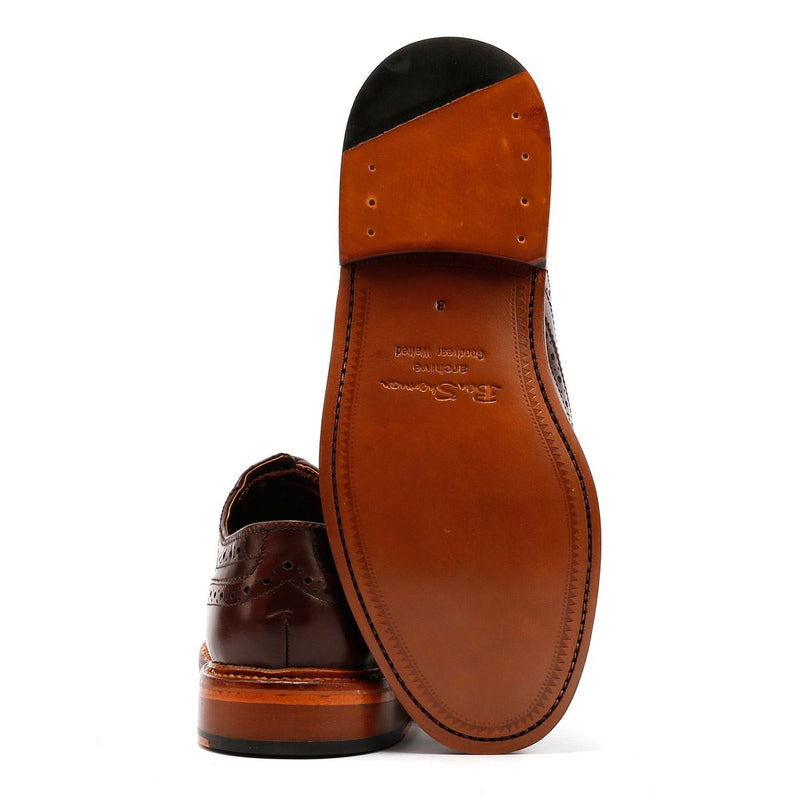 Ben Sherman Sugarman Brogue Leather Men's Mocha Lace-Up Shoes