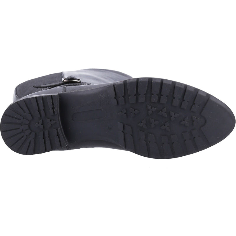 Hush Puppies Vanessa Leather Women's Black Heeled Knee High Boots