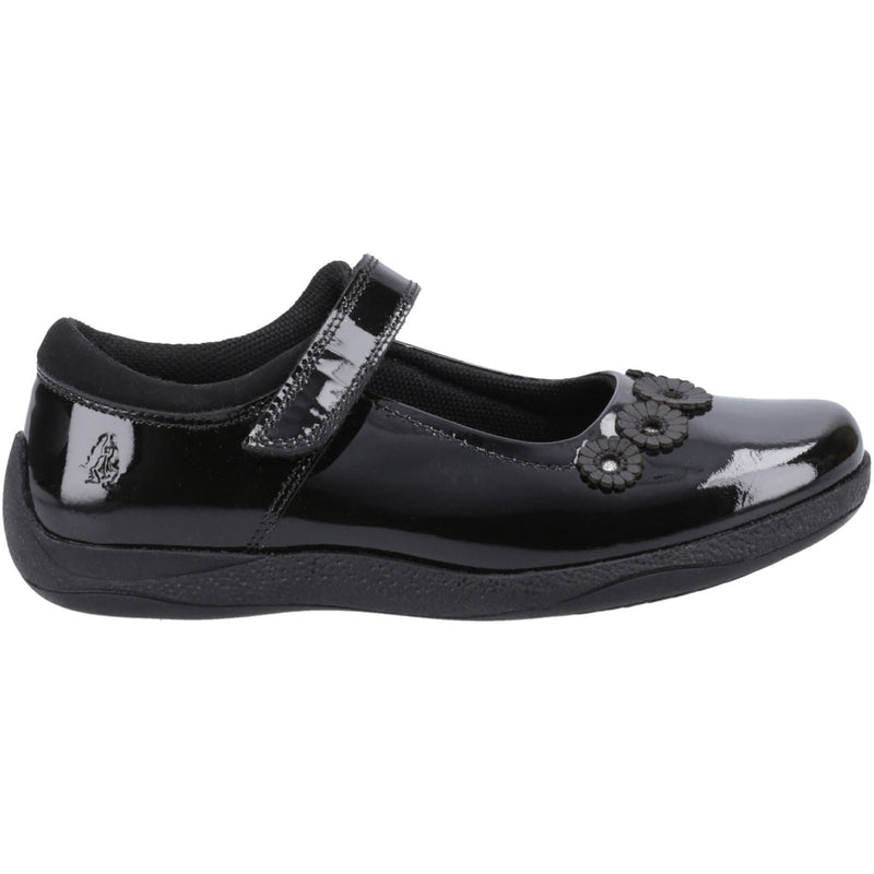 Hush Puppies Christina Patent Leather Youth Girl's Black Shoes