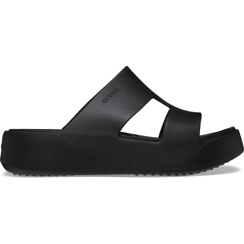 Crocs Getaway Platform H-Strap Synthetic Women's Black Slides