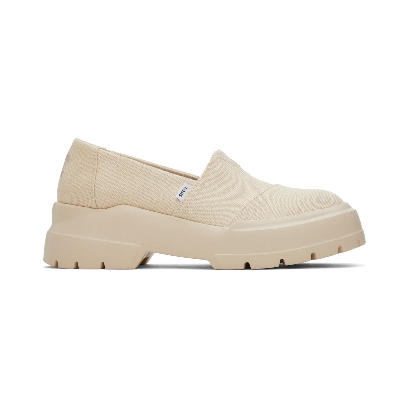 TOMS Alpargata Combat Low 100% Cotton Women's Beige Loafers