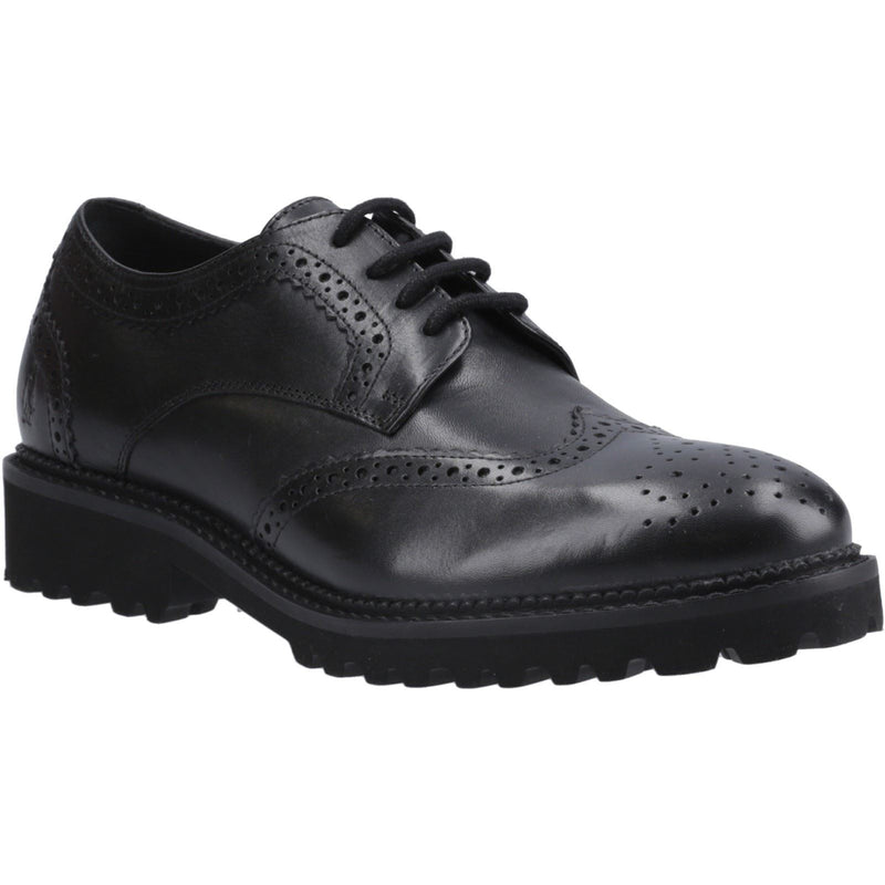 Hush Puppies Gabi Lace Up Leather Youth Girl's Black Brogues