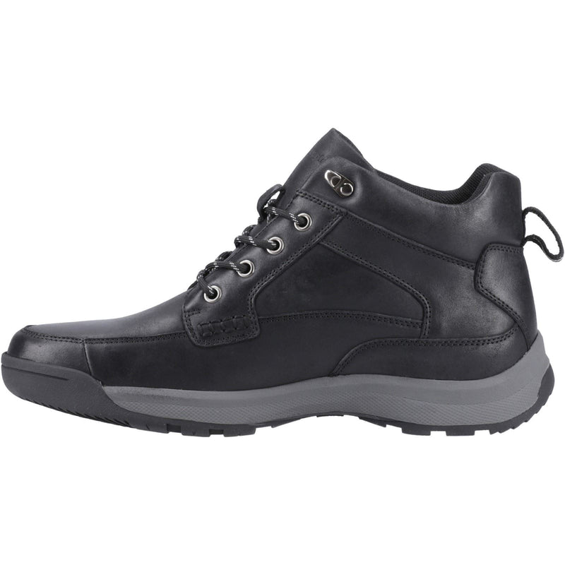 Hush Puppies Vernon Leather Men's Black Ankle Boots