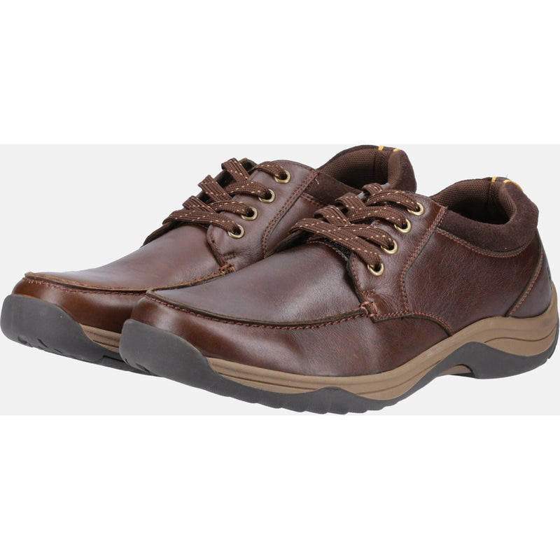 Hush Puppies Derek Leather Men's Coffee Lace-Up Shoes