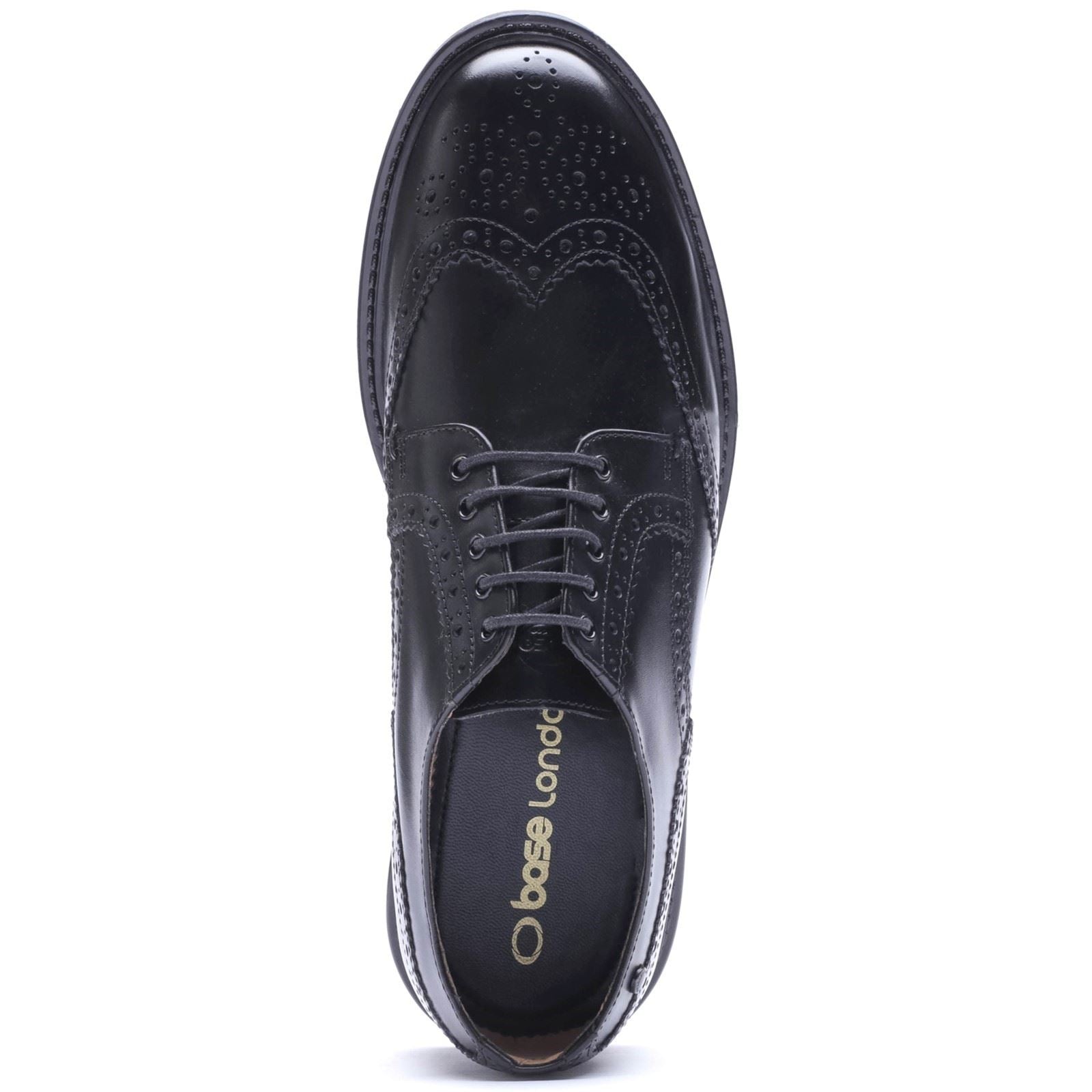 Base London Tanner Leather Men's Black Brogues Shoes