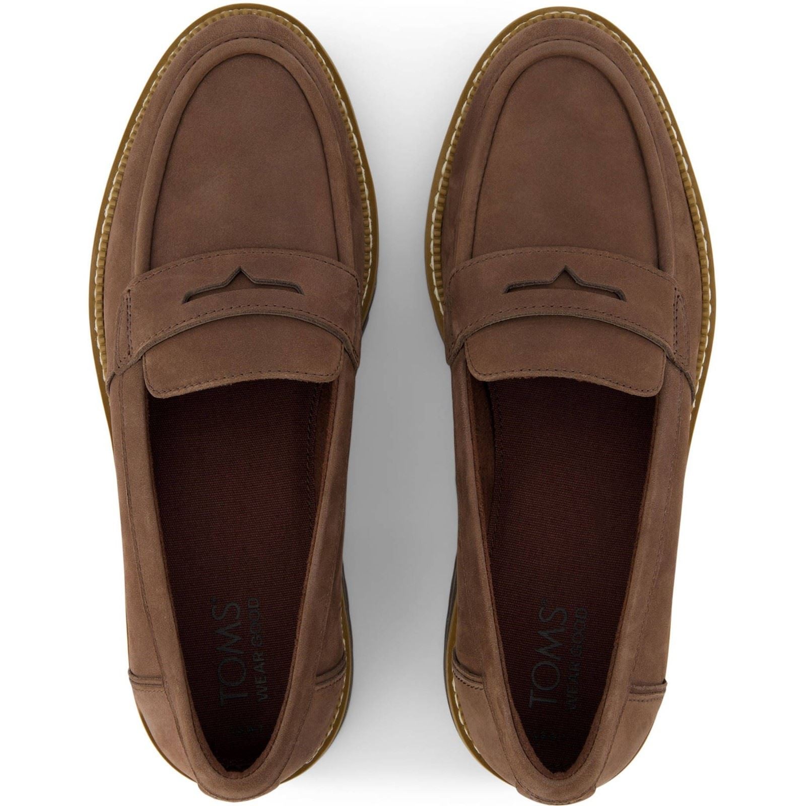 TOMS Cara Leather Women's Oak Brown Loafers