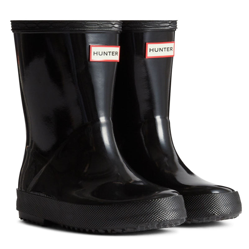 Hunter Kids First (Gloss) Rubber Black Wellington Boots