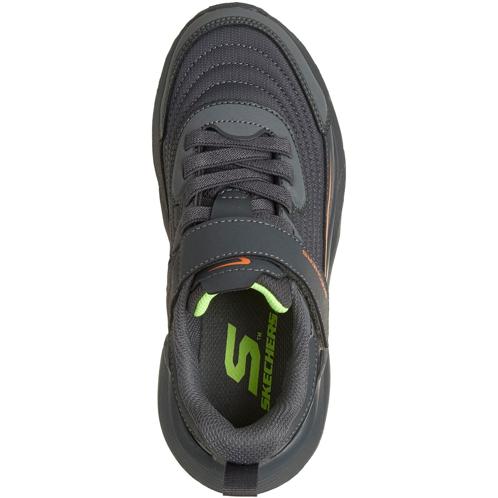 Skechers Tidal-Tech Stream Rush Textile Boy's Charcoal/Orange Trainers