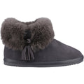 Hush Puppies Ayana Suede And Faux Fur Women's Grey Slippers