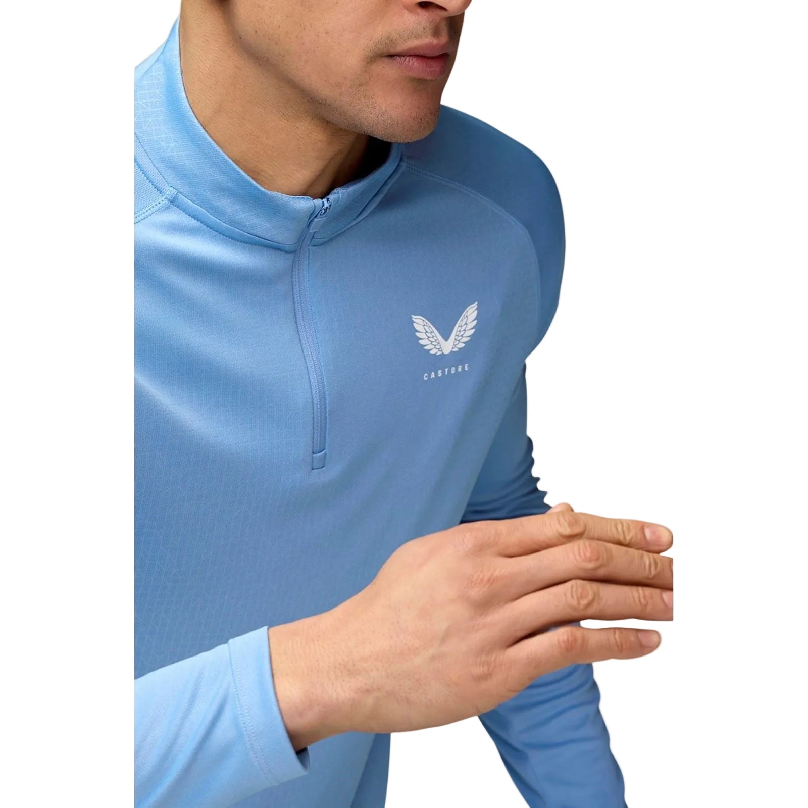 Castore Adapt 1/4 Polyester Men's Blue Zip Top