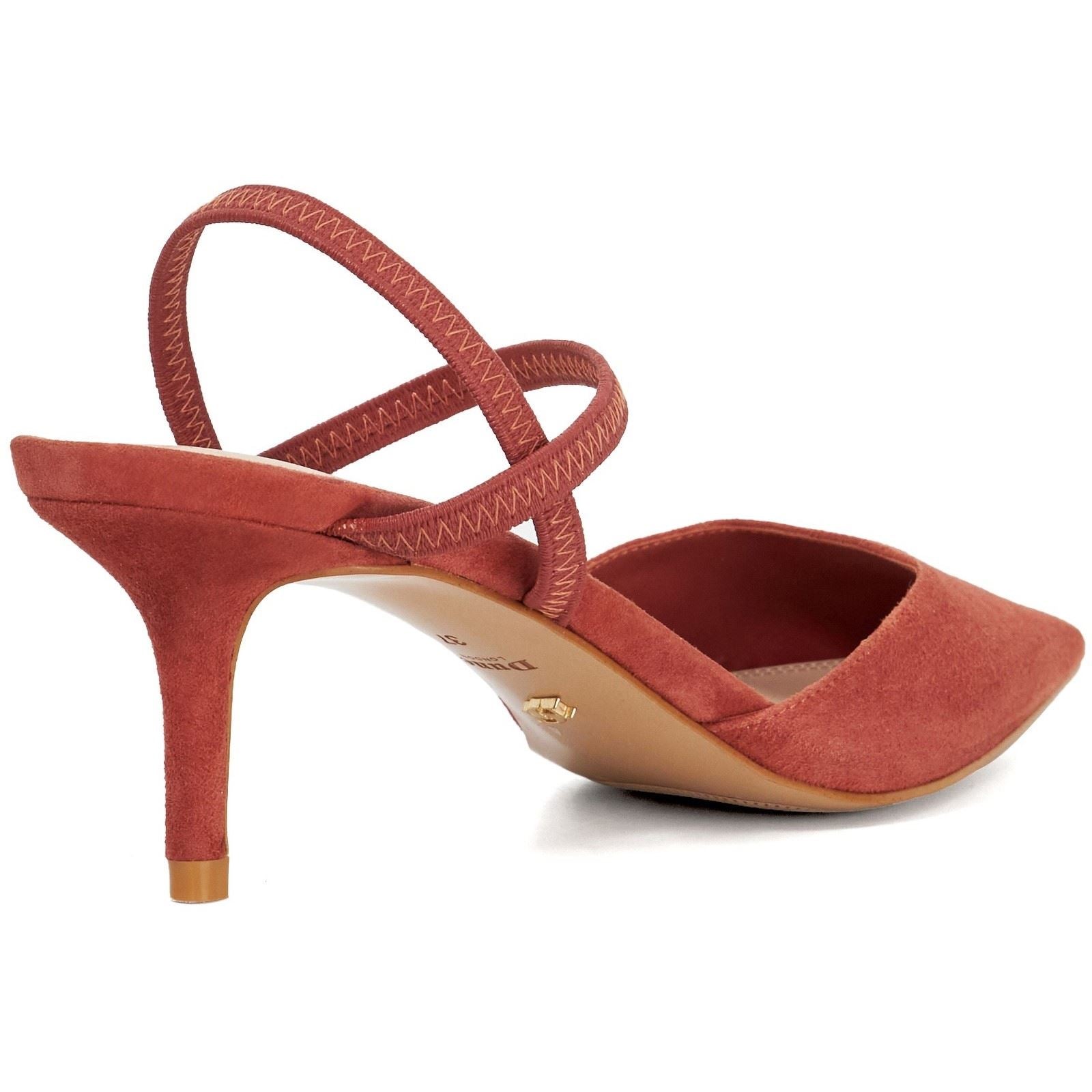 Dune Classical Leather Women's Coral Heels