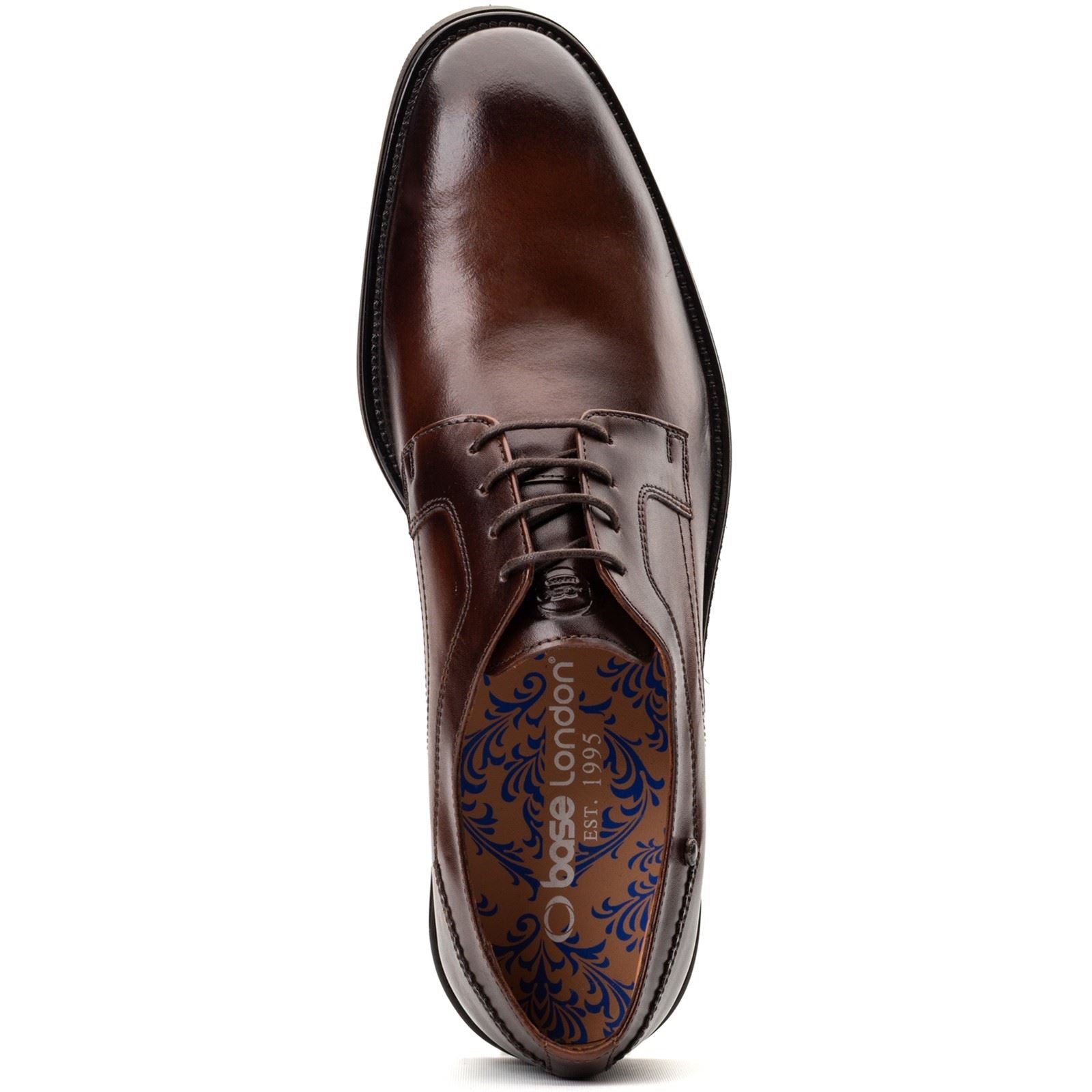 Base London Sleeve Leather Men's Brown Lace-Up Shoes