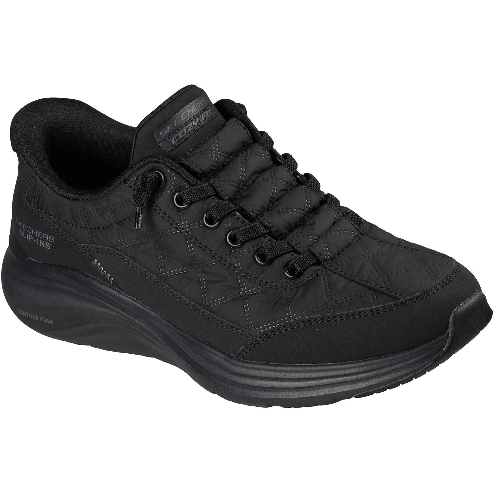 Skechers Contour Foam Cozy Fit Textile Women's Black Standard Trainers
