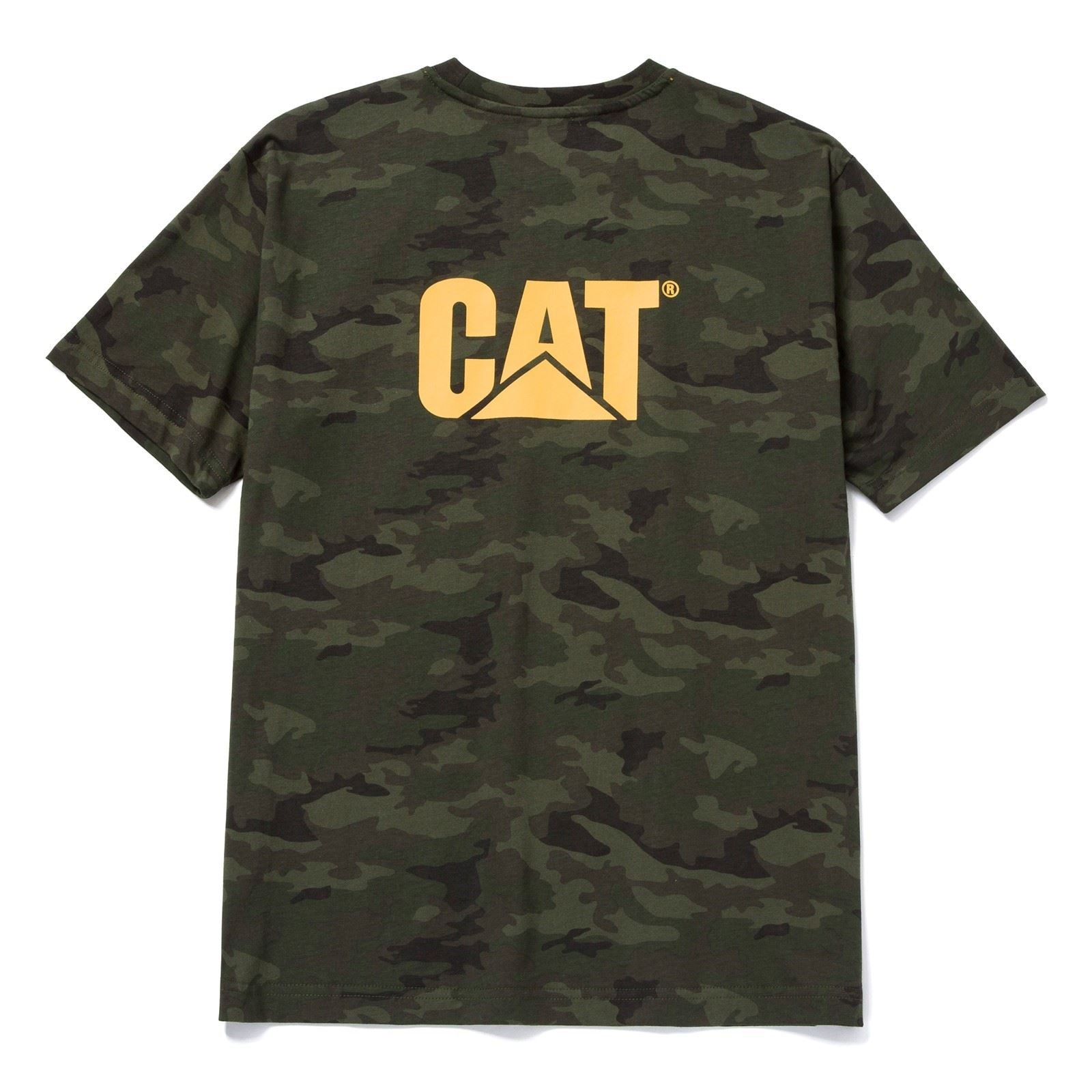 Caterpillar W05324 Trademark Cotton Men's Green T-Shirt