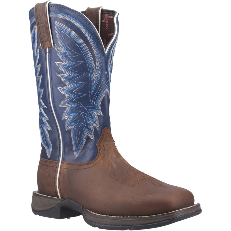 Durango Rebel Leather Men's Saddle Brown/Demin Blue Boots