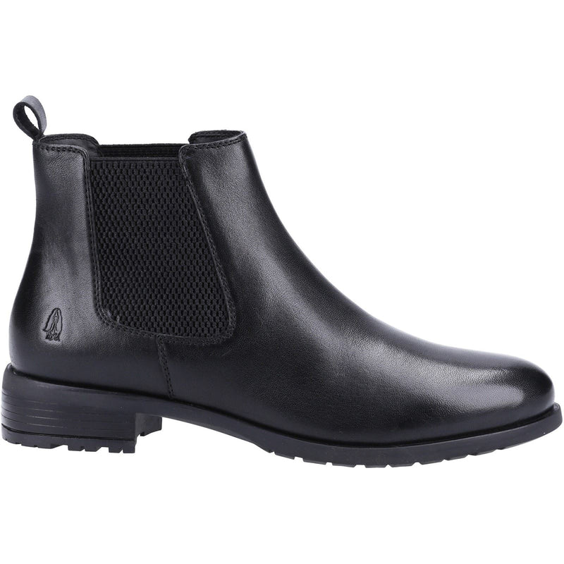 Hush Puppies Sammie Leather Women's Black Flat Chelsea Boots