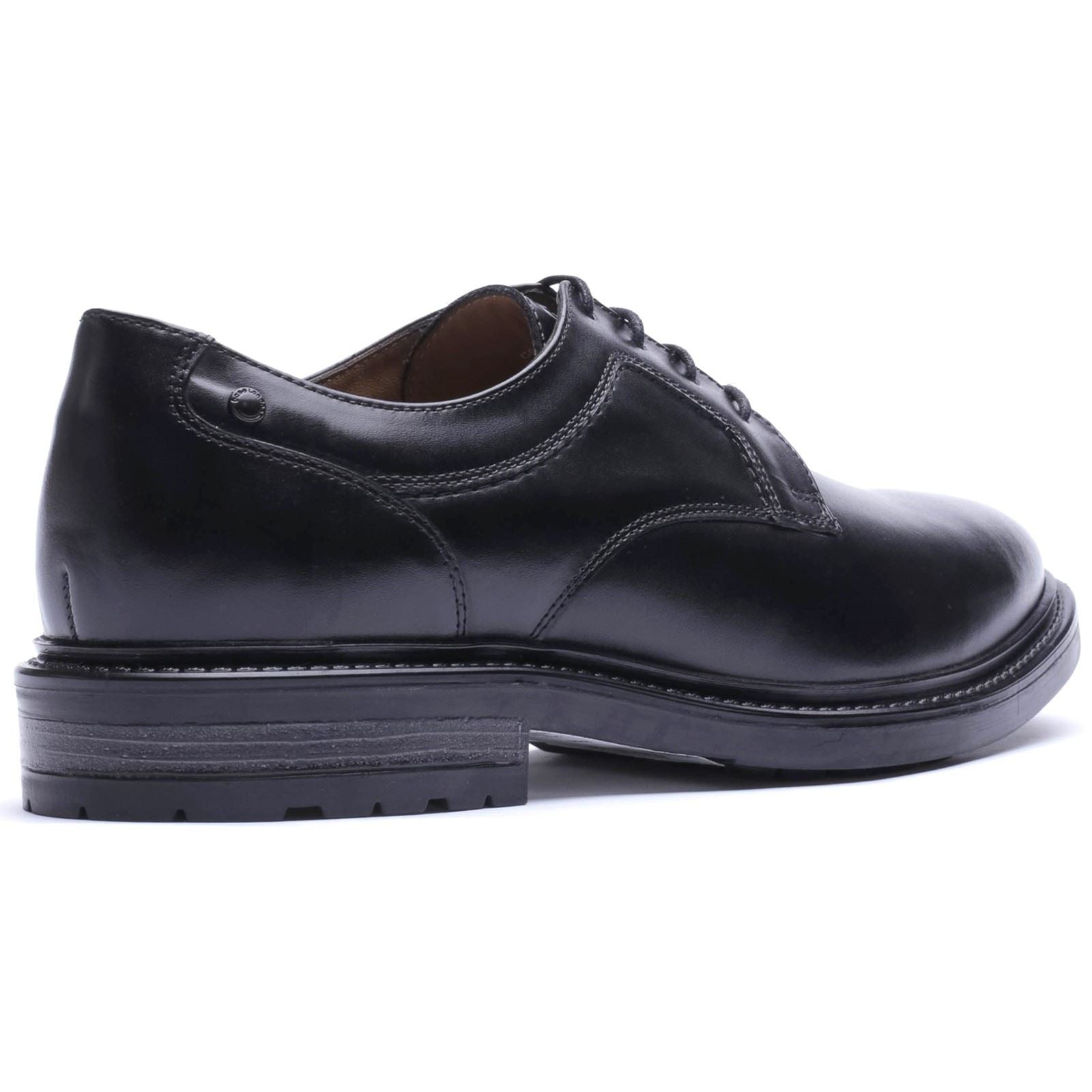 Base London Carter Leather Men's Black Derby Shoes