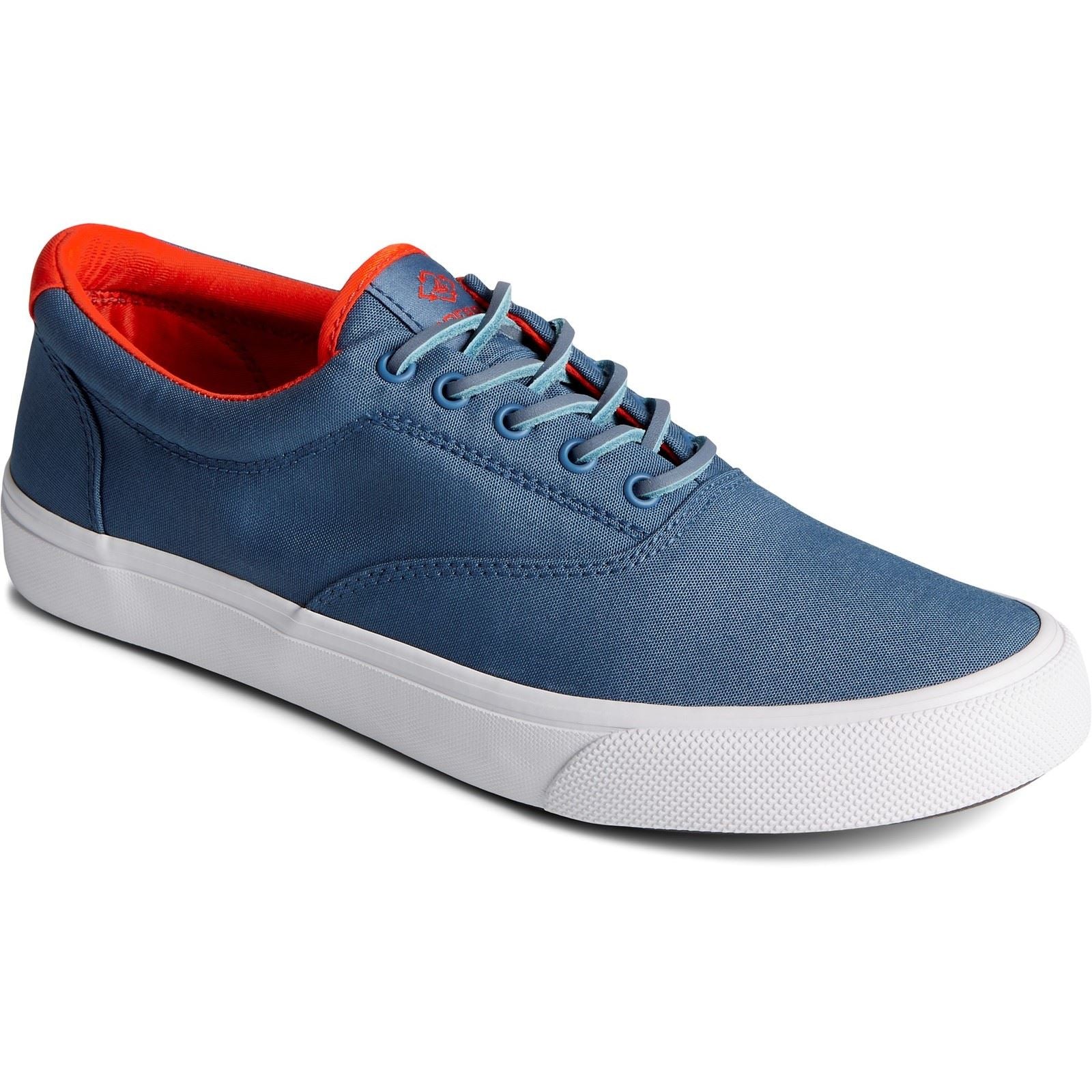 Sperry Striper II CVO SeaCycled Salt-Washed Twill Uppers Men's Blue Trainers